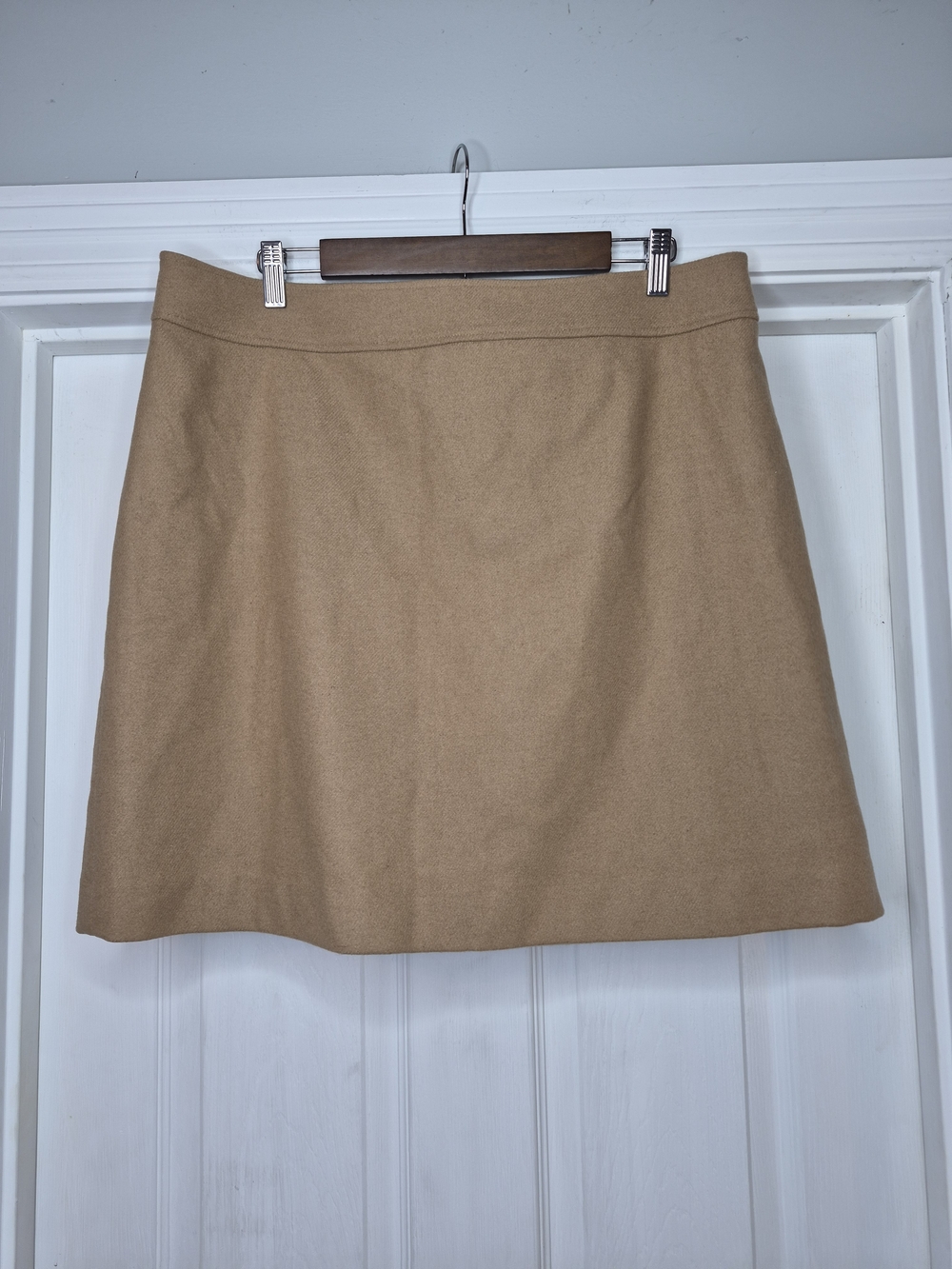 J. Crew Tan A-Line Wool Skirt Size 16 NWT